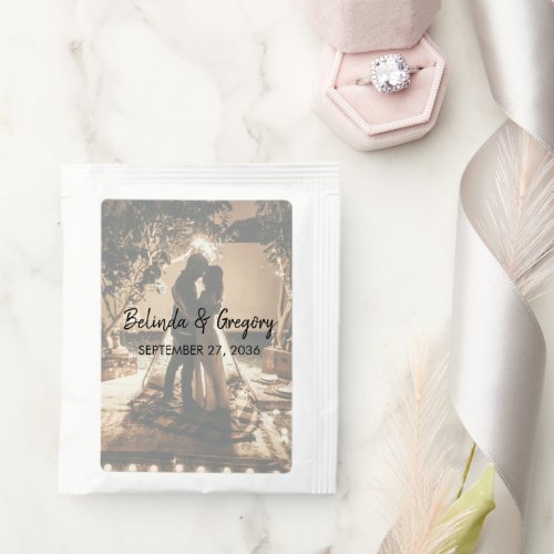 Your Own Photos Faded Wedding Tea Bag Drink Mix