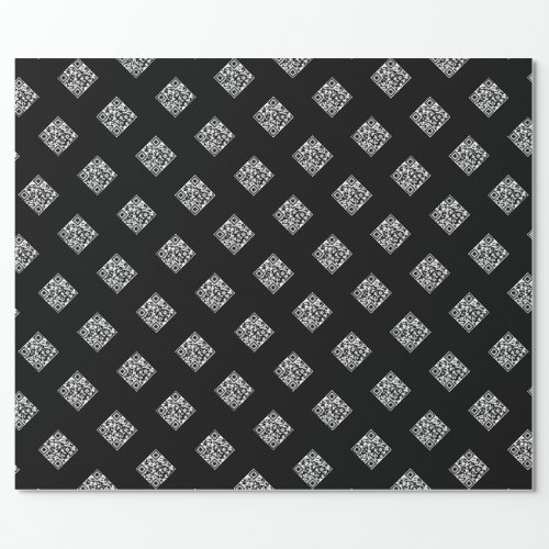 Your Own QR Code  Simple Repeating Pattern Wrapping Paper