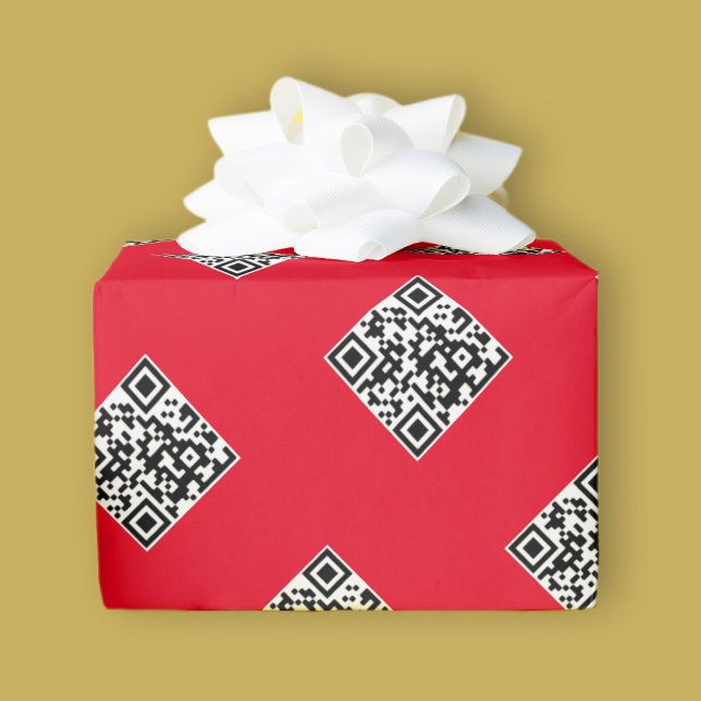 Your Own QR Code | Simple Repeating Pattern Wrapping Paper (Creator Uploaded)