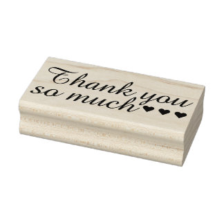 Your own Saying & Message: THANK YOU SO MUCH Rubber Stamp