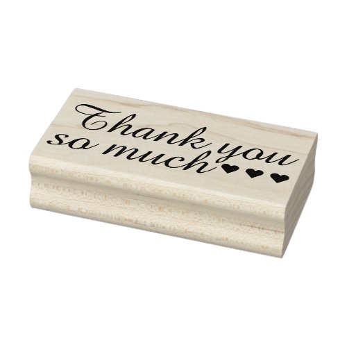 Your own Saying  Message THANK YOU SO MUCH Rubber Stamp