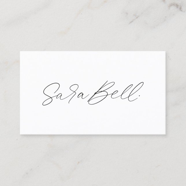 Your Own Signature | Handwritten Upload Minimalist Business Card (Front)