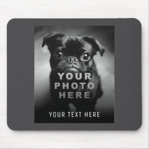 Your Own Simple Single Photo Text  Mouse Pad
