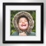 Your Own Square Photo Framed Black Inlay Fridge Magnet<br><div class="desc">Personalized Square Photo Portrait with Black Frame and a White Shadowed Inlay.</div>