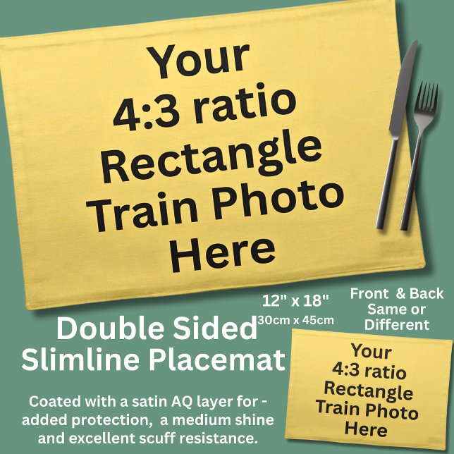 Your Own Train Photo Coated Placemat (Creator Uploaded)