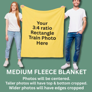 Your Own Train Photo Here - Medium Fleece Blanket