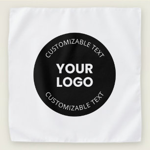 Your Own Uploaded Business Logo w/Editable Text Bandana