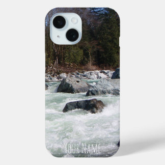 Your Own Whitewater Photo Personalized Vertical iPhone 15 Case