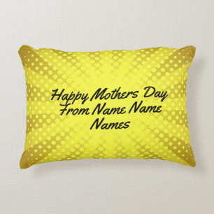 Your own words my word customized text Yellow Sun  Accent Pillow