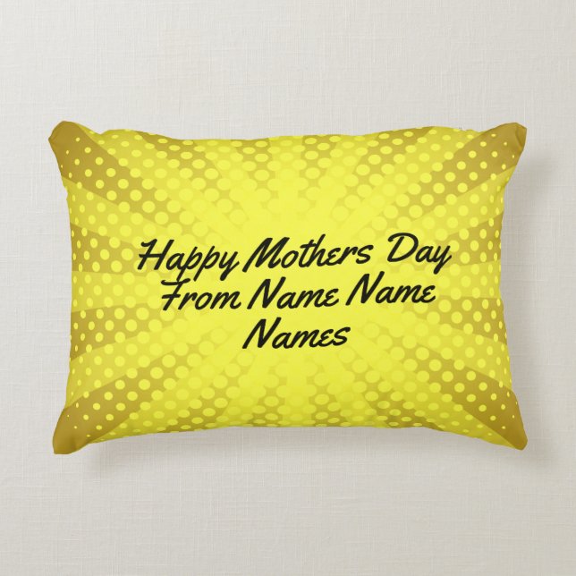 Your own words my word customized text Yellow Sun  Accent Pillow (Front)