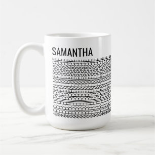 Your Own Words & Name Modern Custom Hidden Message Coffee Mug