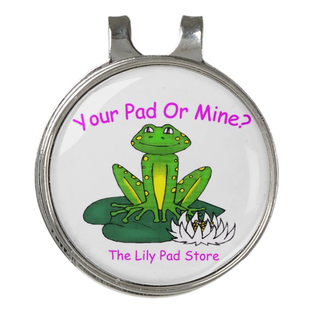 Your Pad or Mine - Pink -  Golf Hat Clip (Front)