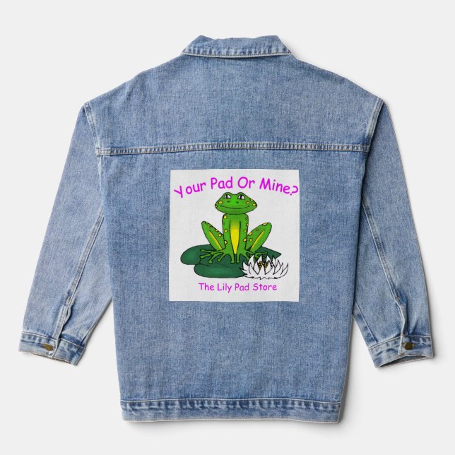 Your Pad or Mine Women's  Denim Jacket (Back)