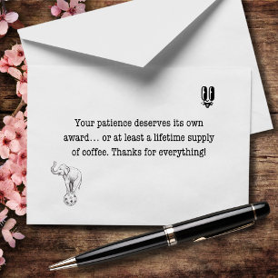 Your Patience Deserves Its Own Award Letterpress Thank You Card