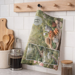 Your personal coffee before gardening photo kitchen towel