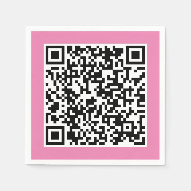 Your Personal QR Code Linked to Your URL    Napkins (Front)