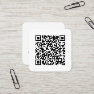 Your Personal QR Code Linked to Your URL Square Bu Business Card