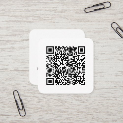 Your Personal QR Code Linked to Your URL Square Bu Square Business Card