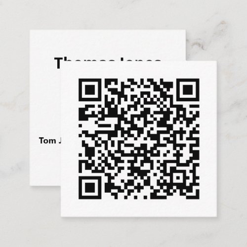 Your Personal QR Code Linked to Your URL Square Business Card