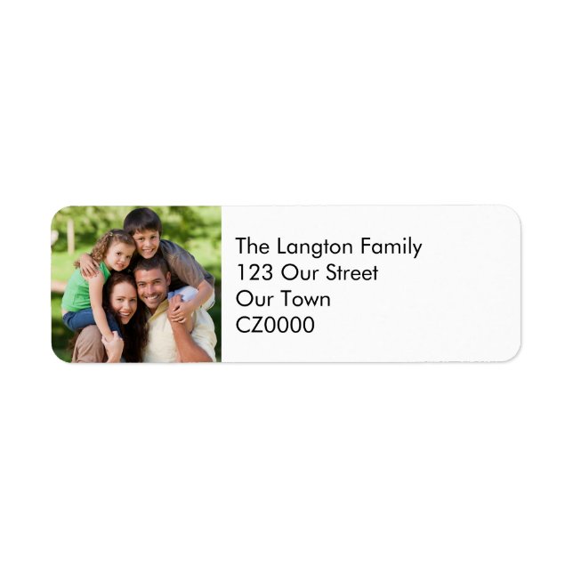 Your Personalised Family Photo Address Label (Front)