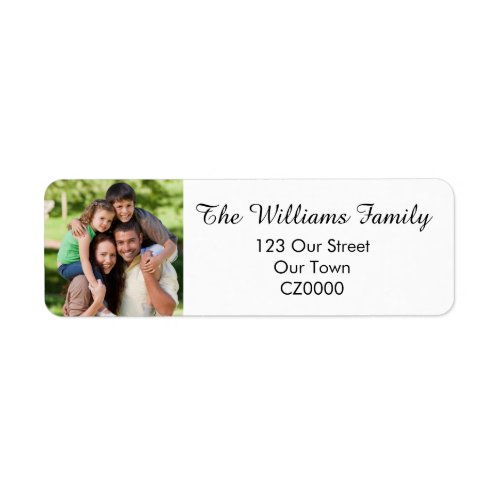 Your Personalised Family Photo Address Label