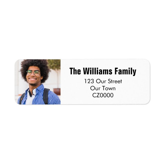 Your Personalised Graduate Photo Address Label (Front)