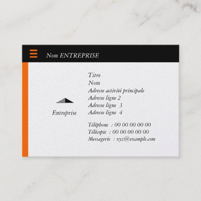 Your personalized chart business card (Front)