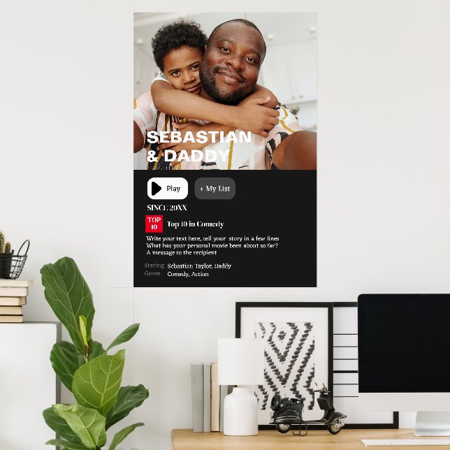 Your Personalized Movie Synopsis Photo  Poster (Home Office)