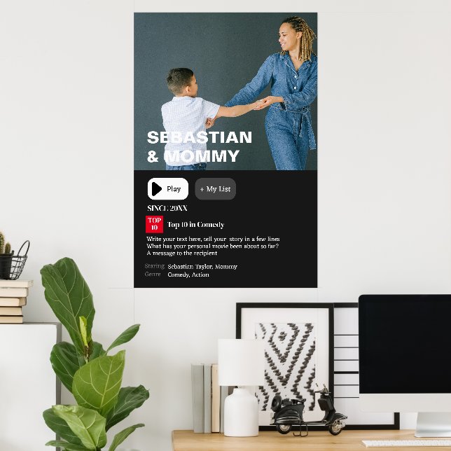 Your Personalized Movie Synopsis Photo  Poster (Home Office)