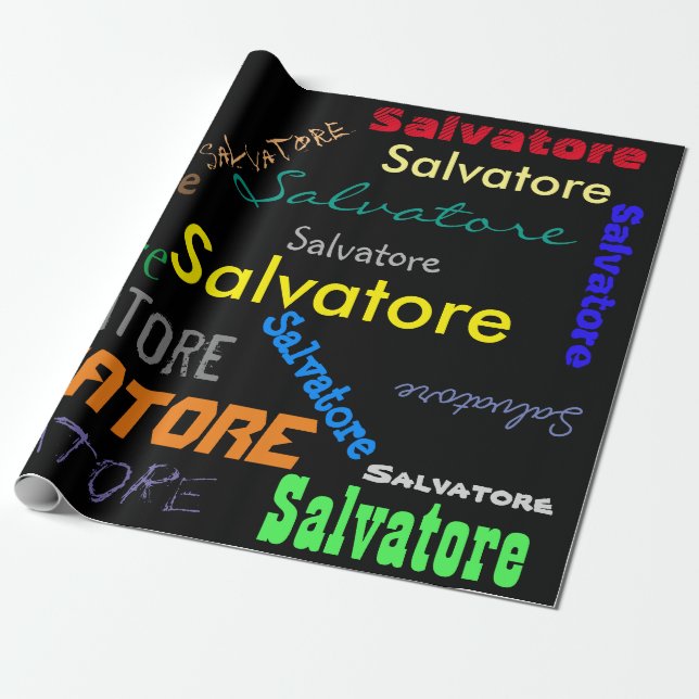 Your Personalized Name Wrapping Paper (Unrolled)