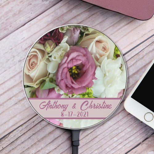 Your Personalized Wedding Bouquet Photo  Wireless Charger
