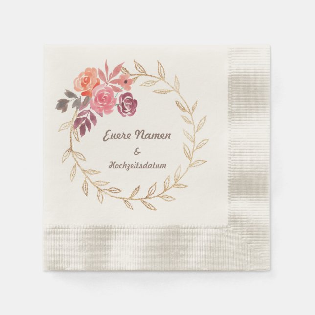 Your personalized wedding napkin (Front)