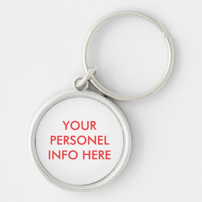YOUR PERSONEL INFO  HERE KEYCHAIN (Front)