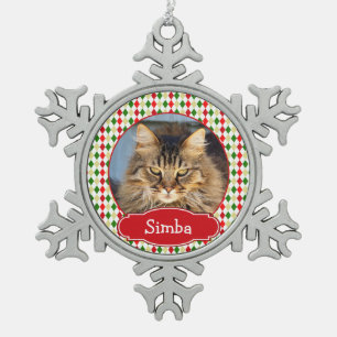 Your Pet Christmas Ornament Harlequin Pattern