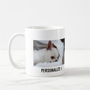 Your pet dog chihuahua custom photos collage text coffee mug