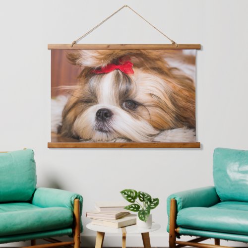 Your pet dog puppy custom photo art hanging tapestry