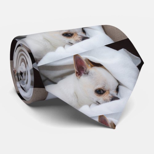 Your pet dog puppy custom photo chihuahua 2 sided neck tie