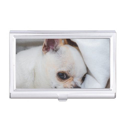 Your pet dog puppy custom photo chihuahua business card case