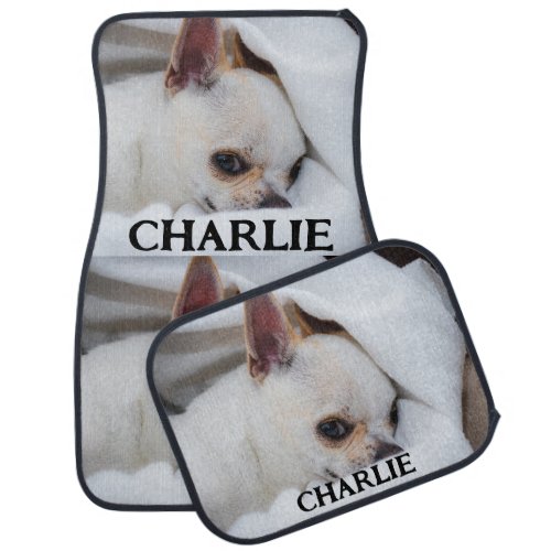Your pet dog puppy custom photo chihuahua name car floor mat