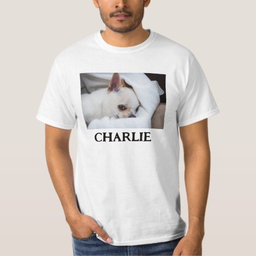 Your pet dog puppy custom photo chihuahua name T_Shirt