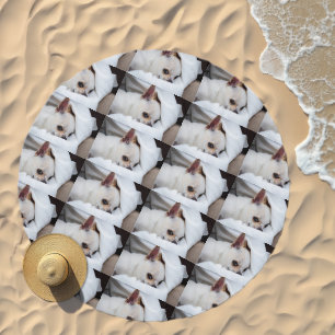 Your pet dog puppy custom photo chihuahua pattern beach towel 