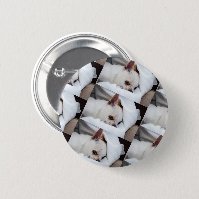 Your pet dog puppy custom photo chihuahua pattern button (Front & Back)