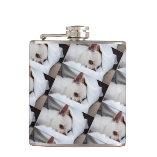 Your pet dog puppy custom photo chihuahua pattern flask