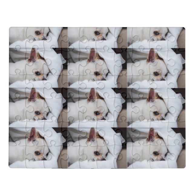 Your pet dog puppy custom photo chihuahua pattern jigsaw puzzle (Puzzle Horizontal)