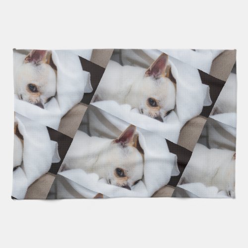 Your pet dog puppy custom photo chihuahua pattern kitchen towel