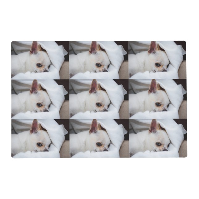 Your pet dog puppy custom photo chihuahua pattern placemat (Front)