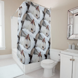Your pet dog puppy custom photo chihuahua pattern shower curtain