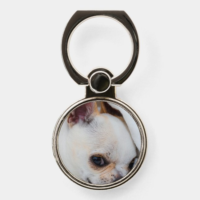 Your pet dog puppy custom photo chihuahua phone ring stand (Front)