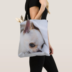 Your pet dog puppy custom photo chihuahua tote bag