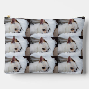 Your pet dog puppy custom photo chihuahua Zipper Accessory Pouch